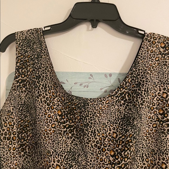 Truffles vintage leopard print sleeveless top - Picture 4 of 7